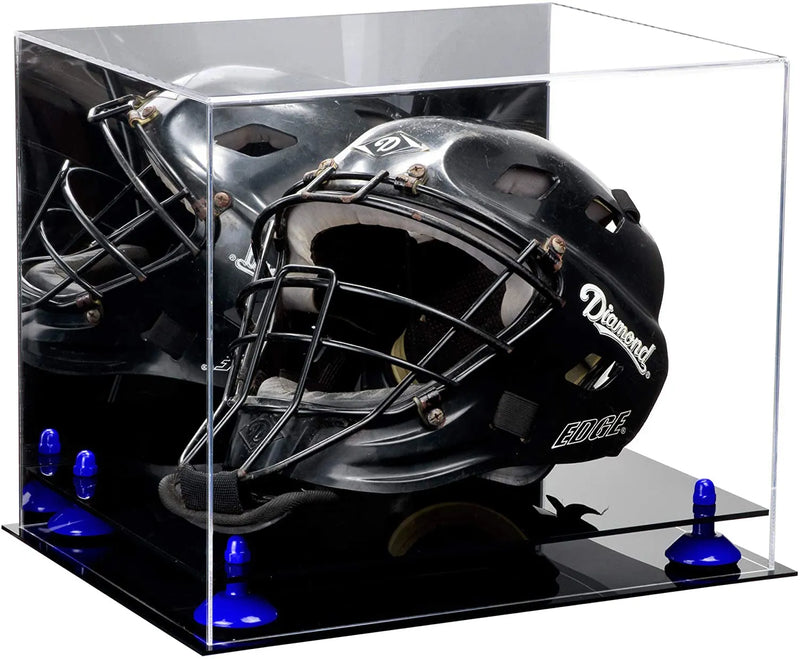 catchers or goalie helmet display case for sale at better display cases