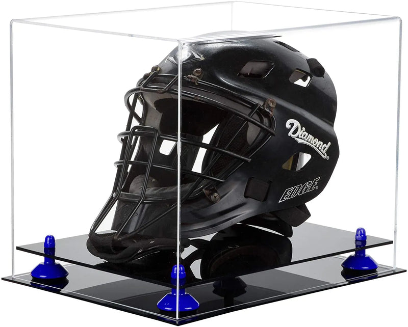 catchers or goalie helmet display case for sale at better display cases