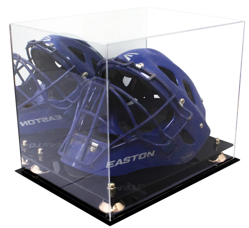 catchers or goalie helmet display case for sale at better display cases