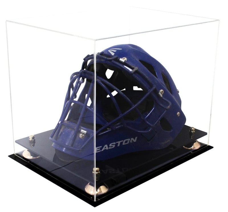 catchers or goalie helmet display case for sale at better display cases