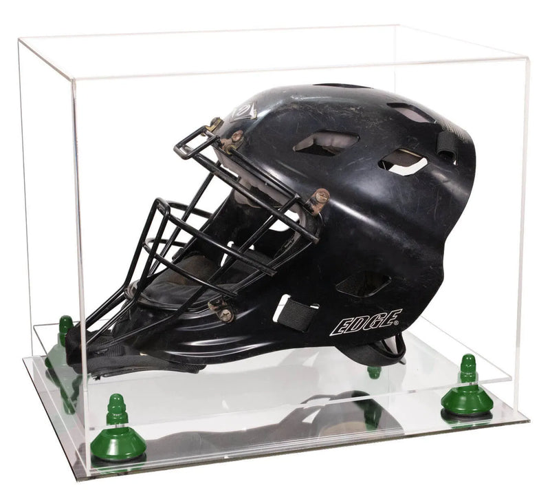 catchers or goalie helmet display case for sale at better display cases