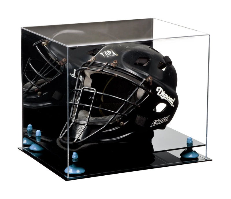 catchers or goalie helmet display case for sale at better display cases