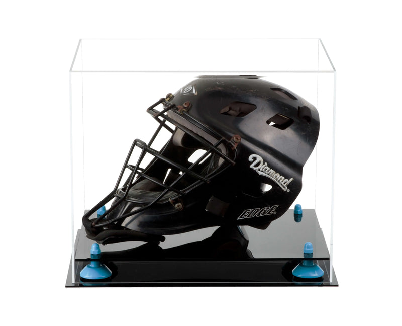 catchers or goalie helmet display case for sale at better display cases