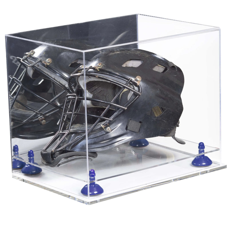 catchers or goalie helmet display case for sale at better display cases