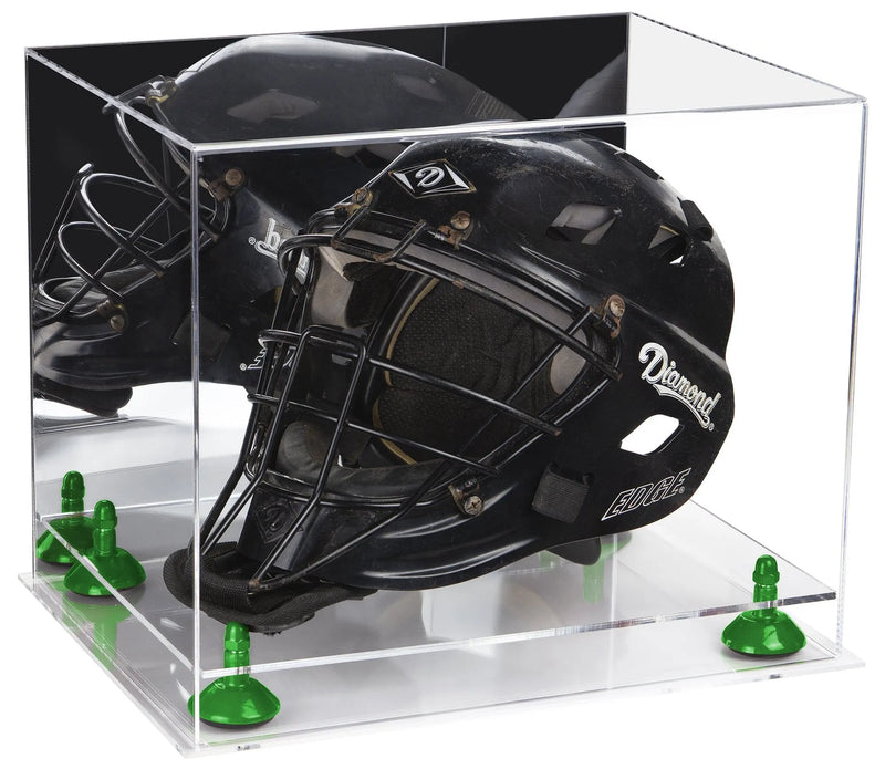 catchers or goalie helmet display case for sale at better display cases