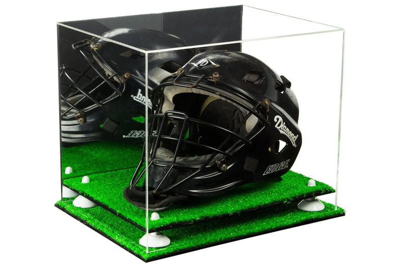 catchers or goalie helmet display case for sale at better display cases