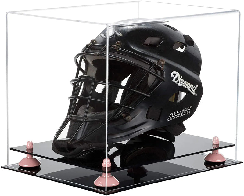 catchers or goalie helmet display case for sale at better display cases