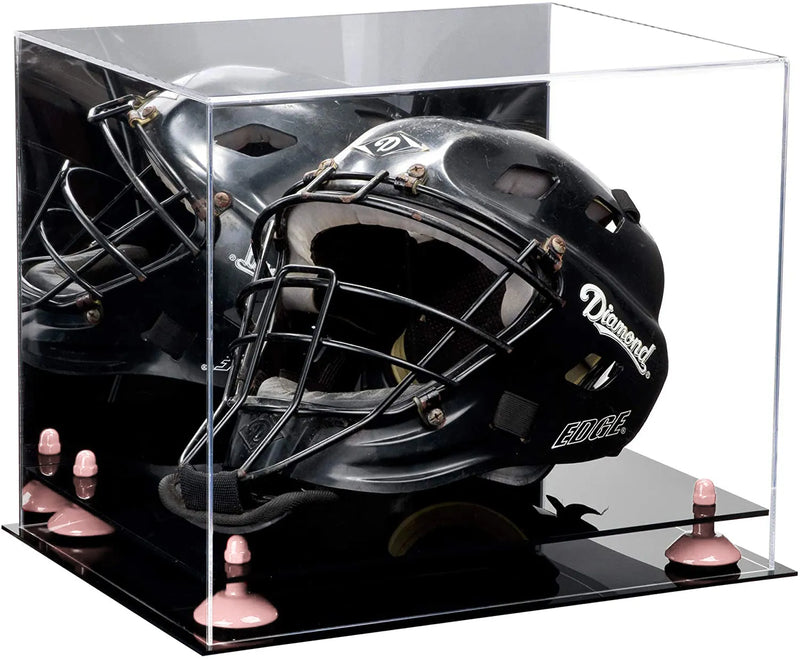 catchers or goalie helmet display case for sale at better display cases