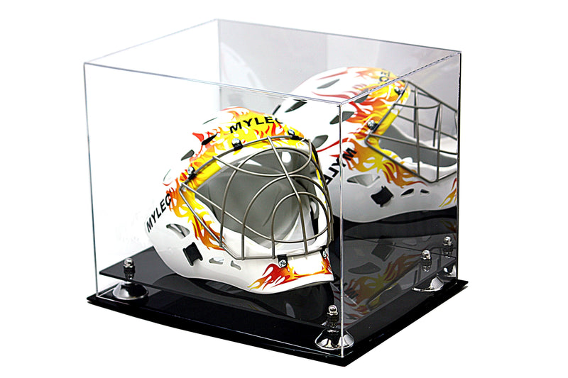 catchers or goalie helmet display case for sale at better display cases