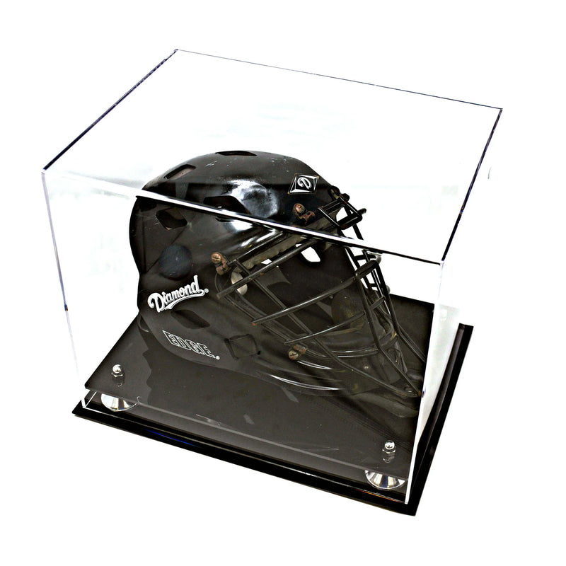 catchers or goalie helmet display case for sale at better display cases