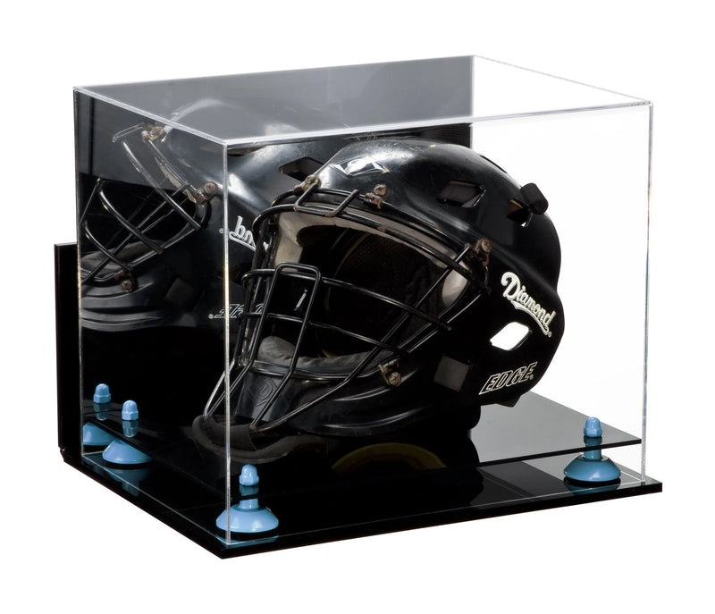 catchers or goalie helmet display case for sale at better display cases