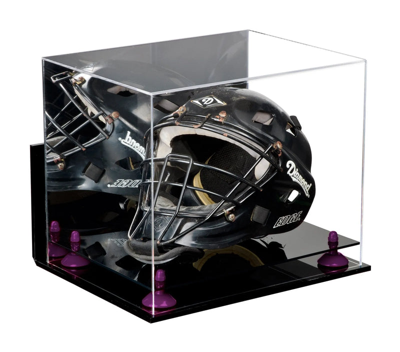 catchers or goalie helmet display case for sale at better display cases