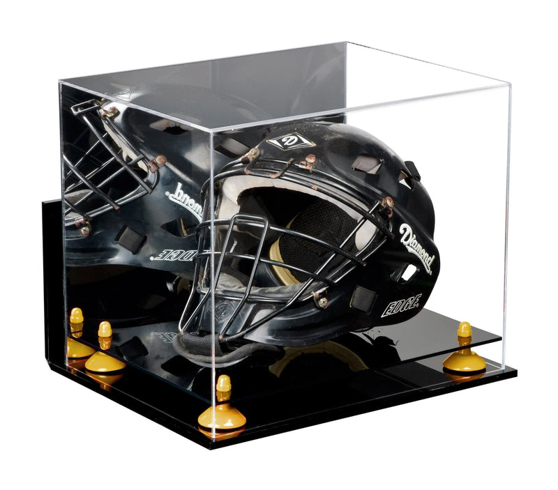 catchers or goalie helmet display case for sale at better display cases