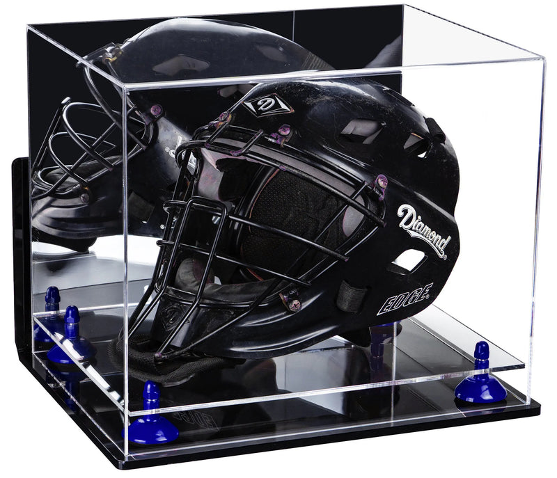 catchers or goalie helmet display case for sale at better display cases