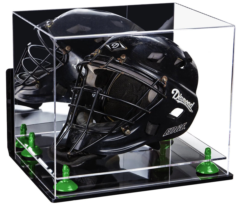 catchers or goalie helmet display case for sale at better display cases