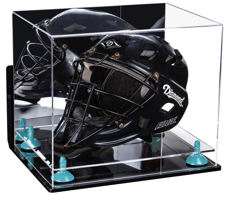 catchers or goalie helmet display case for sale at better display cases