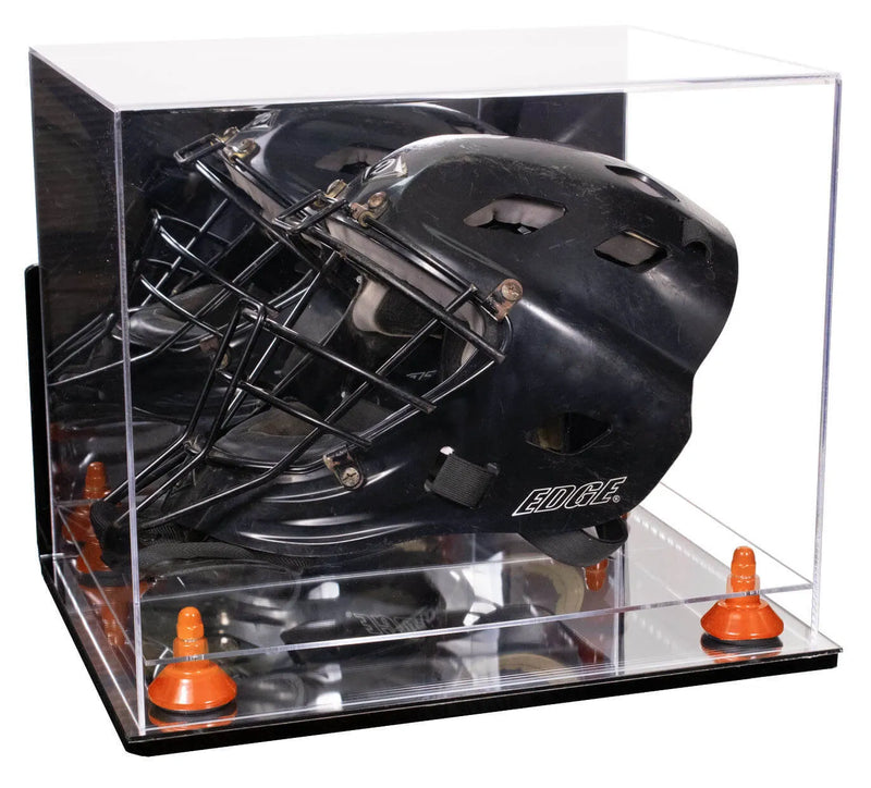 hocket mask display case for sale at better display cases