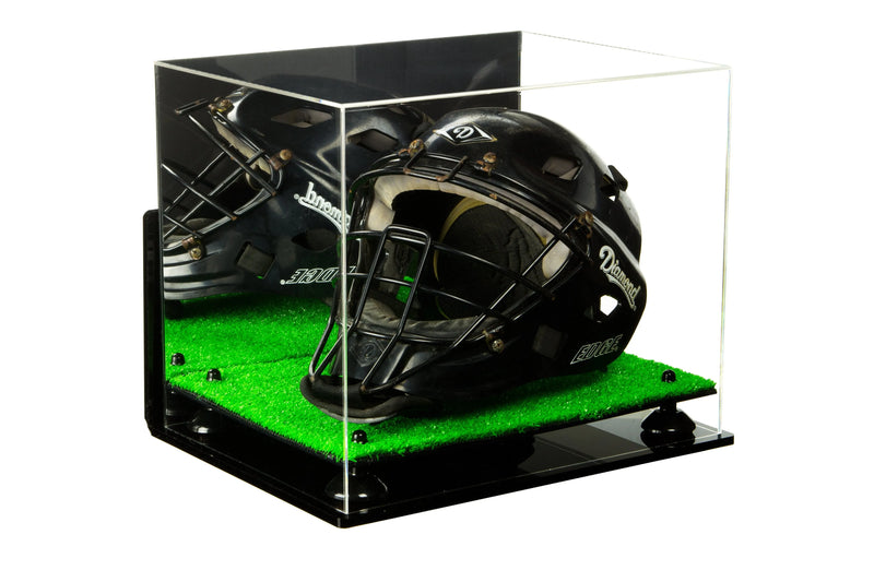 catchers or goalie helmet display case for sale at better display cases