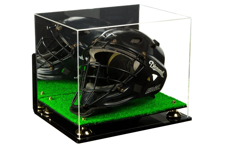 catchers or goalie helmet display case for sale at better display cases