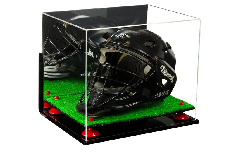 catchers or goalie helmet display case for sale at better display cases