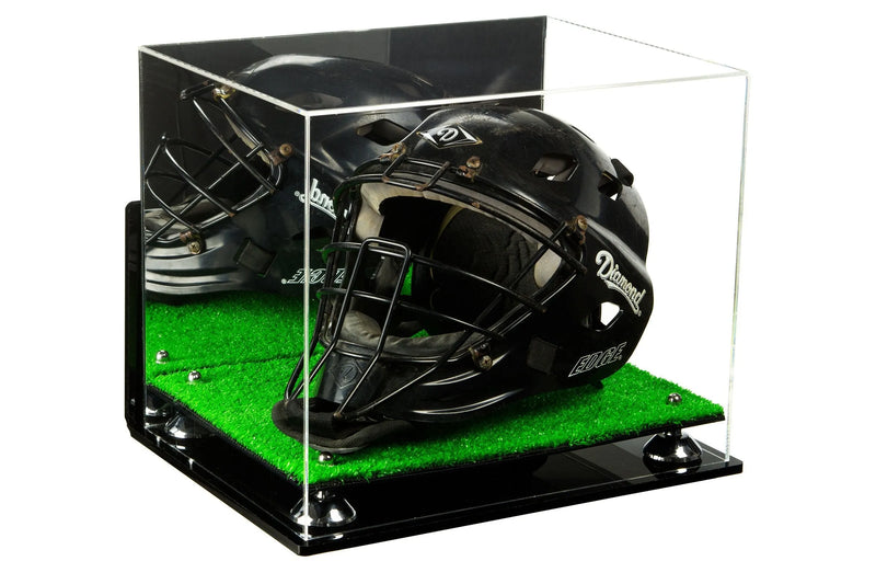 catchers or goalie helmet display case for sale at better display cases