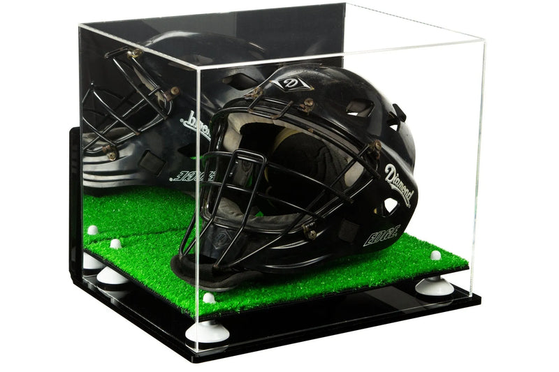 catchers or goalie helmet display case for sale at better display cases