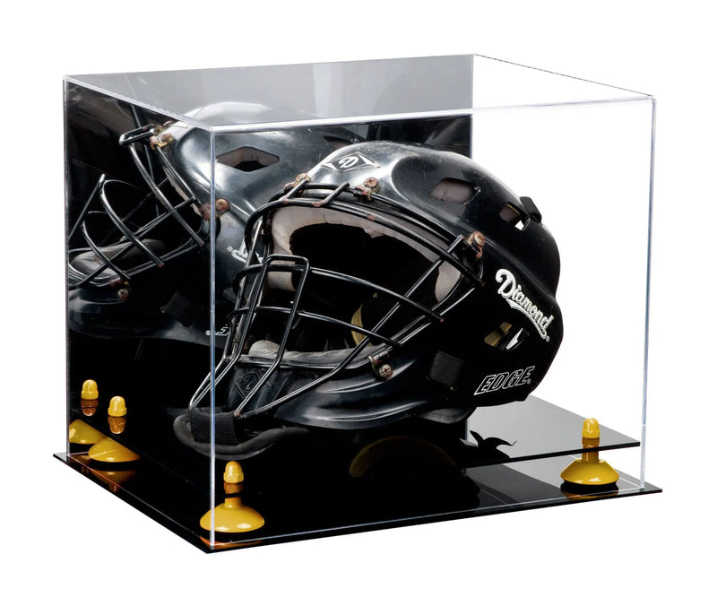 catchers or goalie helmet display case for sale at better display cases