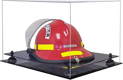 fireman helmet display case for sale at better display cases