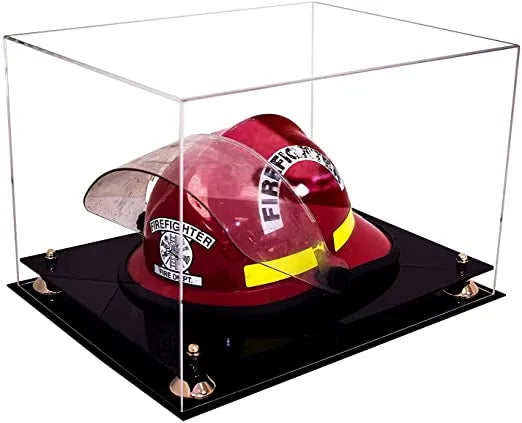 fireman helmet display case for sale at better display cases