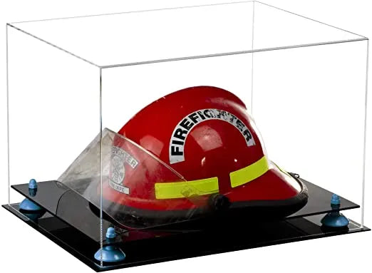 fireman helmet display case for sale at better display cases