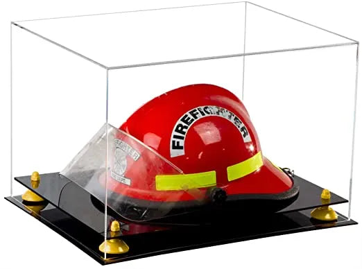 fireman helmet display case for sale at better display cases