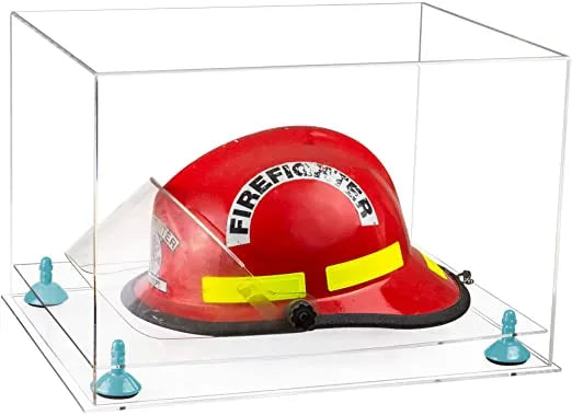 fire helmet stand for sale at better display cases