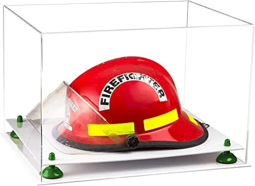 fireman helmet display case for sale at better display cases