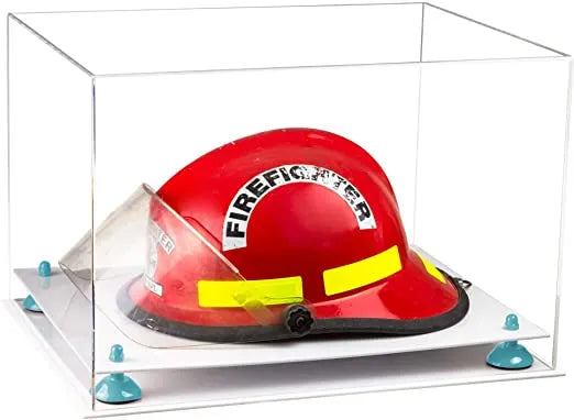 fireman helmet display case for sale at better display cases