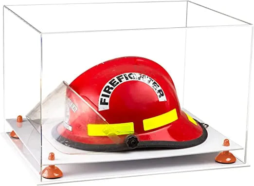 fireman helmet display case for sale at better display cases