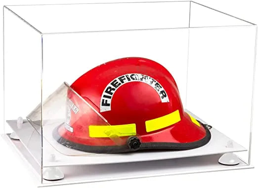 fireman helmet display case for sale at better display cases