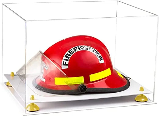 fireman helmet display case for sale at better display cases