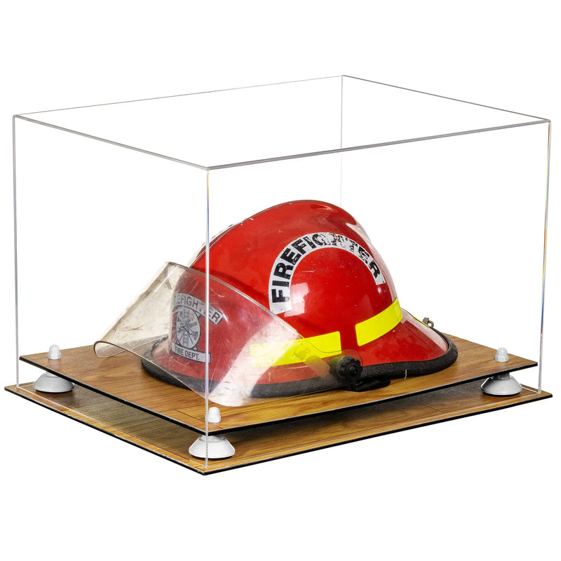 fireman helmet display case for sale at better display cases