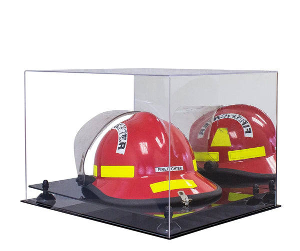 fireman helmet display case for sale at better display cases