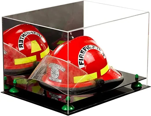 fireman helmet display case for sale at better display cases