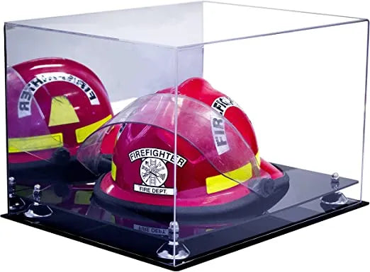 fireman helmet display case for sale at better display cases