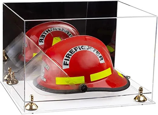 fireman helmet display case for sale at better display cases