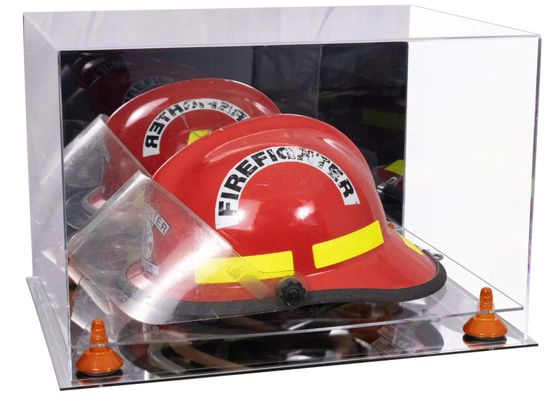 fireman helmet display case for sale at better display cases