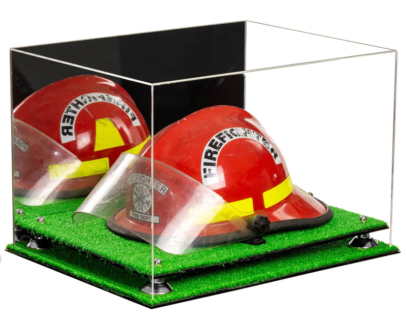 fire helmet stand for sale at better display cases