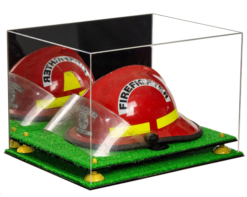 fire helmet stand for sale at better display cases