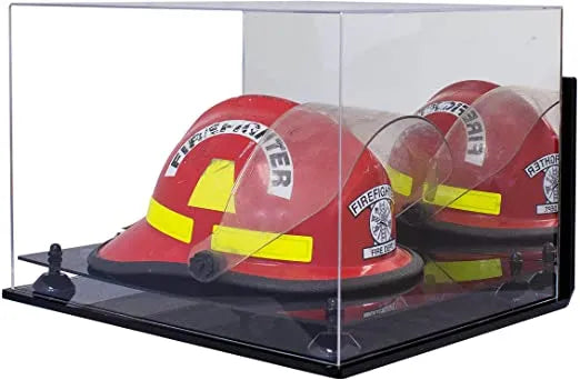 fireman helmet display case for sale at better display cases