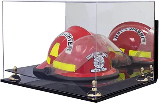 fireman helmet display case for sale at better display cases