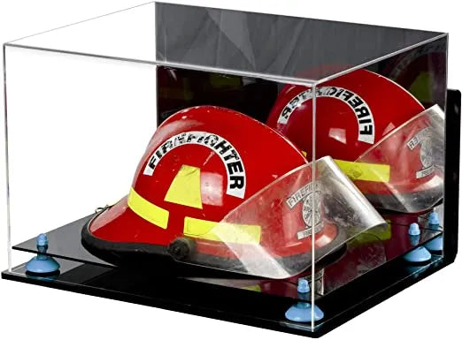 fireman helmet display case for sale at better display cases