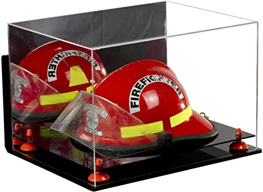 fireman helmet display case for sale at better display cases