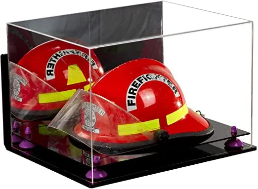 fireman helmet display case for sale at better display cases